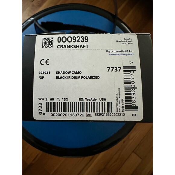 NWT Oakley OO9239-06 Crankshaft Sunglasses Matte Black / Black Iridium Polarized - Picture 6 of 6
